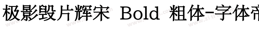 极影毁片辉宋 Bold 粗体字体转换